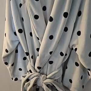 Victoria's Secret Polka Dot Robe - Black and White